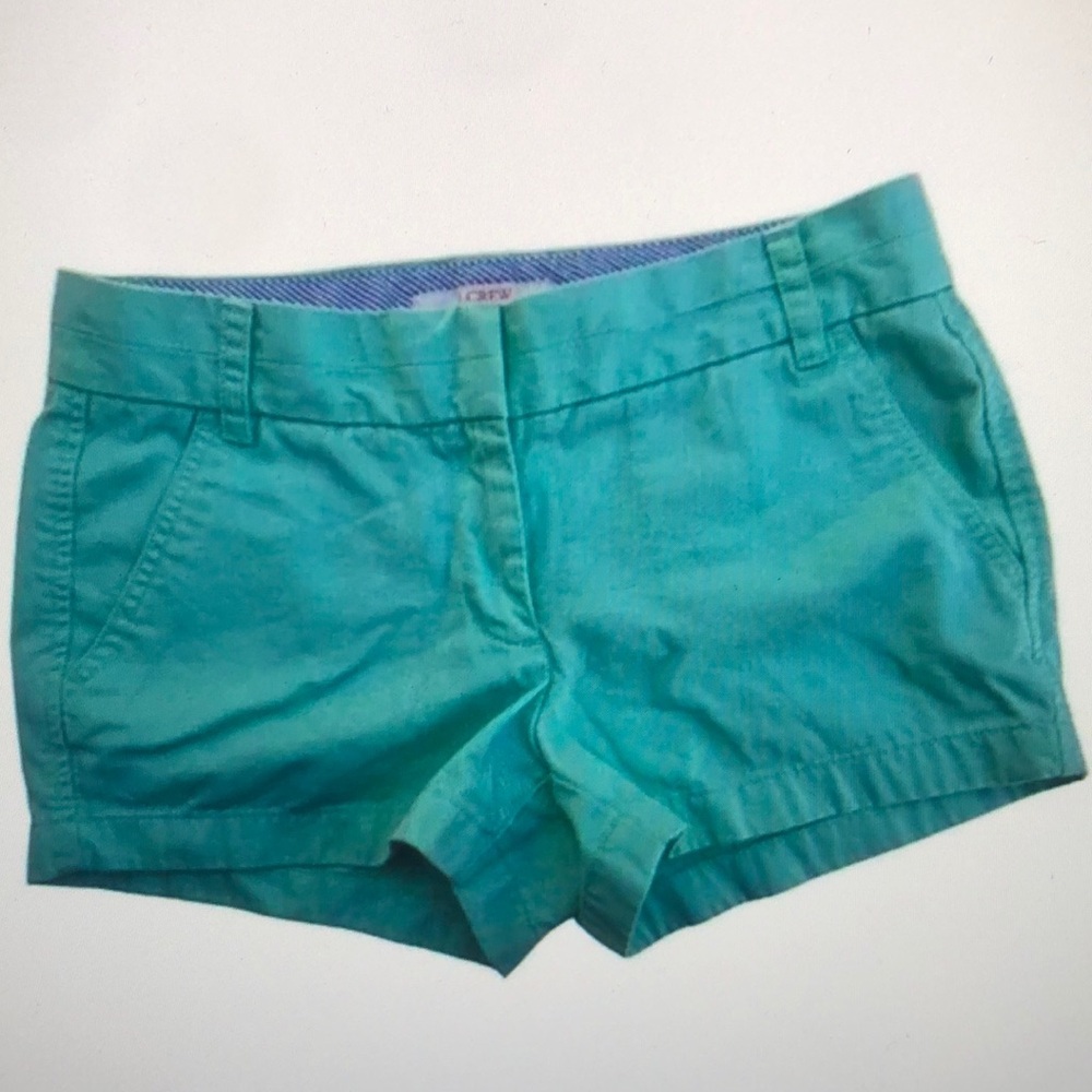 J. Crew Green Bermuda Shorts Casual Cotton Blend
